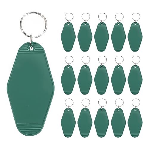 Vintage Motel Keychain, 16 Pack Blank Hotel Keychains Rhombus Retro Key — PATIKIL