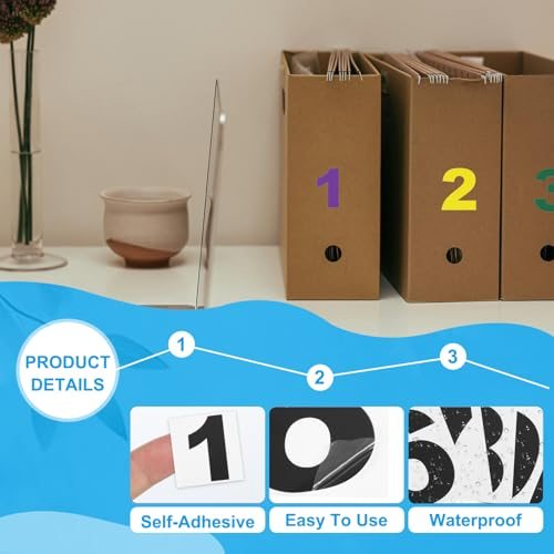Vinyl Mailbox Number Decals, Self-Adhesive Stickers view 3