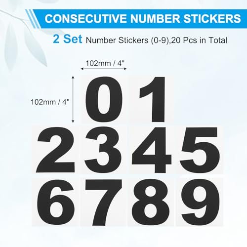 Vinyl Mailbox Number Decals, Self-Adhesive Stickers view 2
