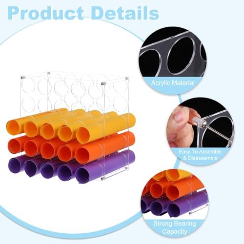 Vinyl Roll Storage Rack, 25 Holes, Aperture 1.97 Inch Vinyl Roll Holder view 3