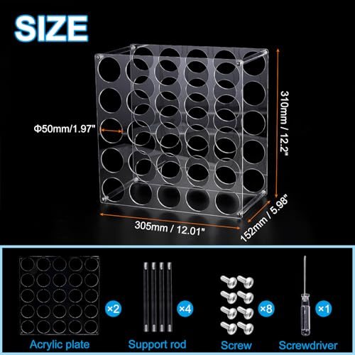 Vinyl Roll Storage Rack, 25 Holes, Aperture 1.97 Inch Vinyl Roll Holder view 2