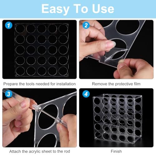 Vinyl Roll Storage Rack, 25 Holes, Aperture 1.97 Inch Vinyl Roll Holder view 4