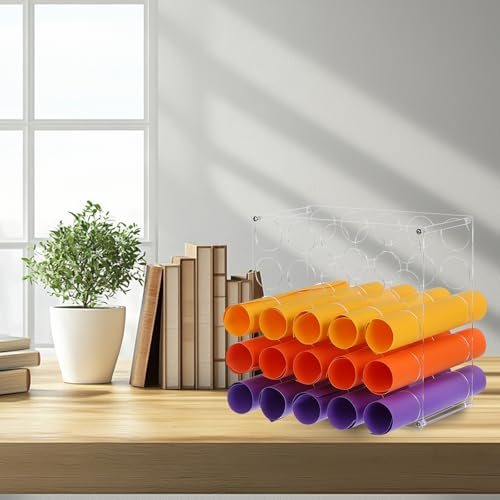 Vinyl Roll Storage Rack, 25 Holes, Aperture 1.97 Inch Vinyl Roll Holder view 5