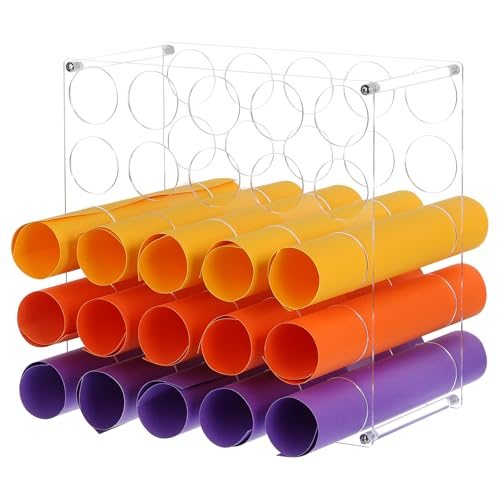 Vinyl Roll Storage Rack, 25 Holes, Aperture 1.97 Inch Vinyl Roll Holder — PATIKIL