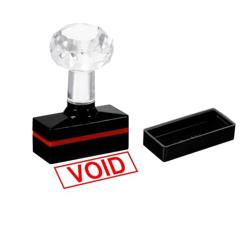 Void Stamp Self Inking, Red Ink Office Stamps Pre Inked Message Stamp — PATIKIL