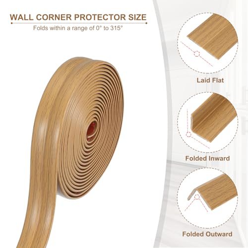 Wall Corner Protector 0.8 in x 10 Ft, Self Adhesive Wall Corner Guard view 3