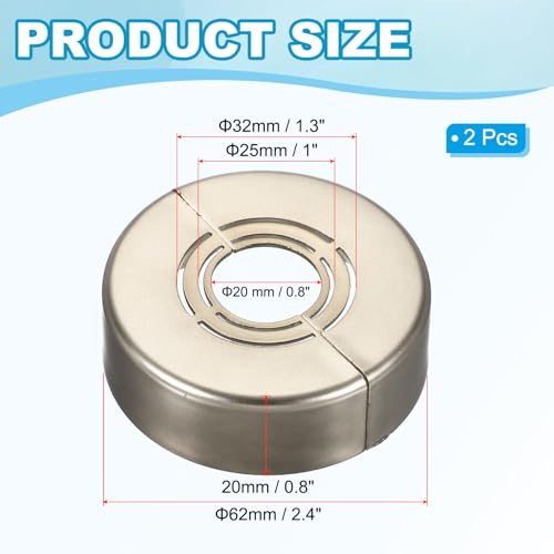 Wall Split Flange 0.8/1/1.3 Inch, 2Pcs 0.8" Thicken Cuttable ABS view 2