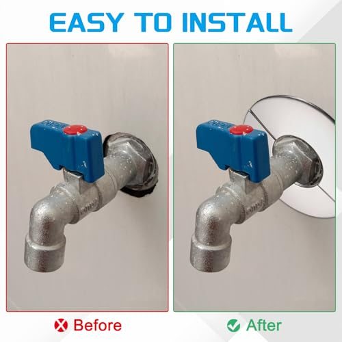 Wall Split Flange 2"(53mm), 6 Pcs Round Plumbing Wall Cover, Silver view 4