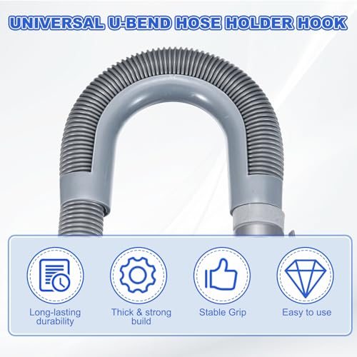Washing Machine Drain Hose 0.8m/2.62FT w Clamps U-Bend Holder, Multi-size view 4