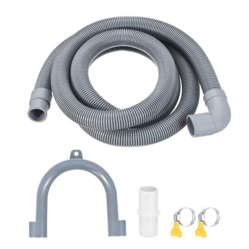 Washing Machine Drain Hose 4.9FT w 90 Degree Elbow U-Bend Holder, 1.5m — PATIKIL