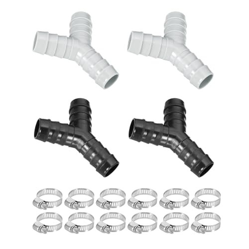 Washing Machine Hose Splitter Y-Type Reducer, 4Pcs Dishwasher Drain Hose — PATIKIL