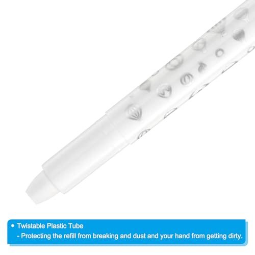 Watercolor Gel Crayon, 12Pcs Twist Coloring White Crayon, Rotating view 4