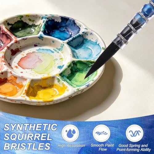Watercolor Paint Brushes Soft Synthetic Squirrel 32mm/1.26" Size #4 view 4