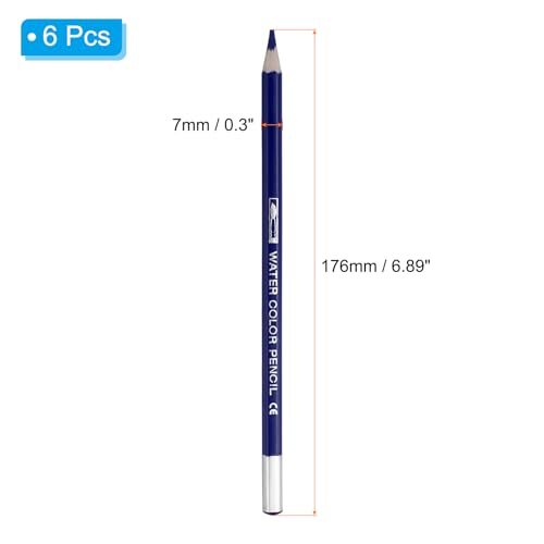 Watercolor Pencil, 6Pcs Water Soluble Pencils view 2