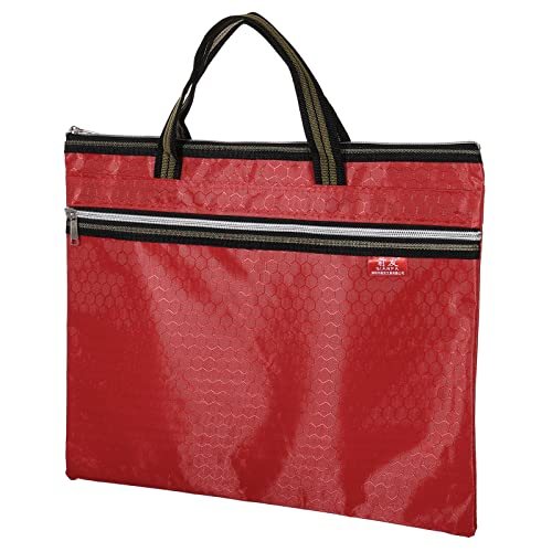 Waterproof Zipper File Bag, Documents Storage Zip Pouch, Red — PATIKIL