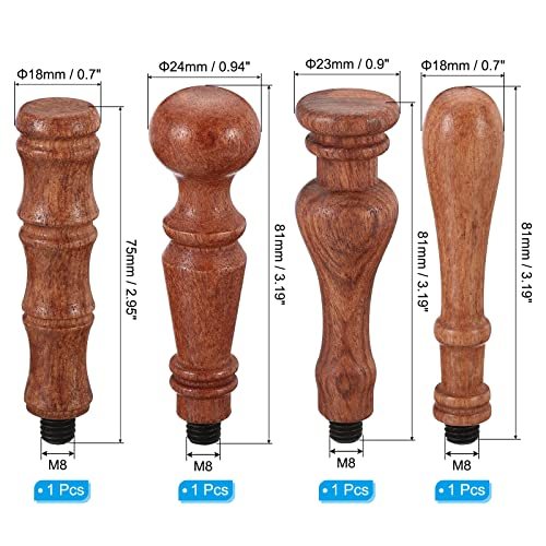 Wax Seal Stamp Handle Only 4 Pack Wooden Handle Replacement, Sealing view 2