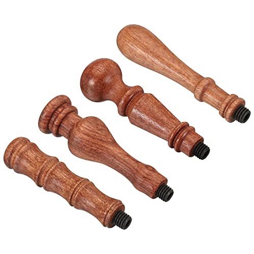 Wax Seal Stamp Handle Only 4 Pack Wooden Handle Replacement, Sealing — PATIKIL