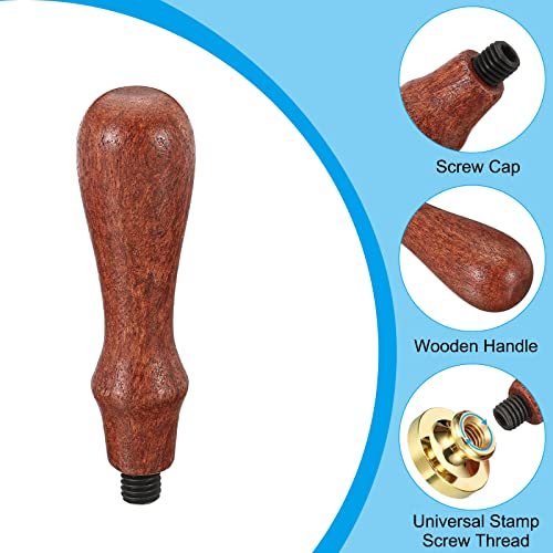 Wax Seal Stamp Handle Only, Wooden Handle Replacement Sealing Stamp view 3