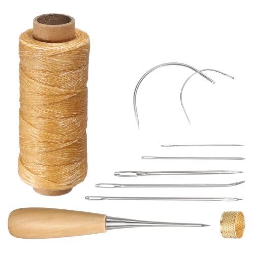 Waxed Thread Cord, 0.8mm 150D Leather Sewing Waxed Thread Cord Kit — PATIKIL