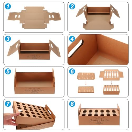 Wedding Confetti Cones Holder Box, 30 Holes Confetti Stand Tray Box view 4