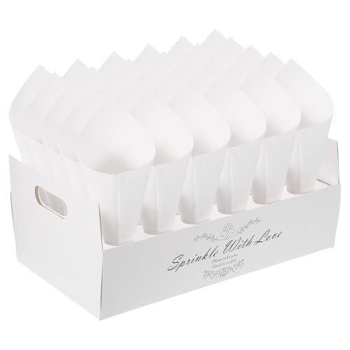 Wedding Confetti Cones Holder Box, 30 Holes Confetti Stand Tray Box — PATIKIL