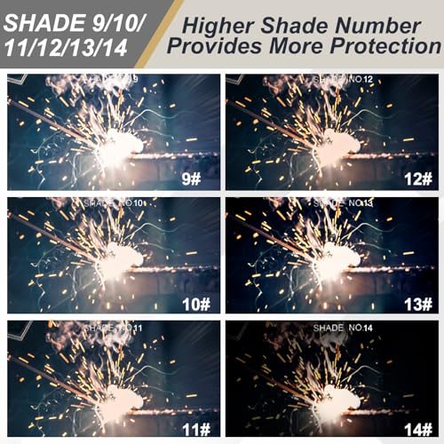 Welding Glass Lens Shade 10 4.5"x5.25" Helmet Filter Gold 2pcs view 4