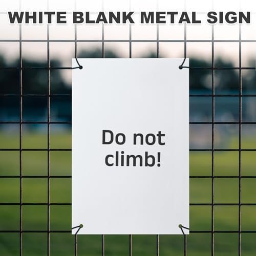 White Blank Metal Sign 7.9x3.9" Blank Aluminum Signs Write-On view 5