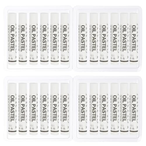White Oil Pastels, 24Pcs Soft Oil Crayons Creamy Pastels Stick Art — PATIKIL