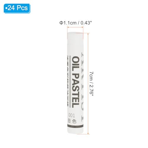White Oil Pastels, 24Pcs Soft Oil Crayons Creamy Pastels Stick Art view 2