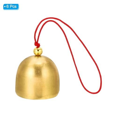 Wind Chime, Hanging Bells Temple Bells, Gold Red view 3