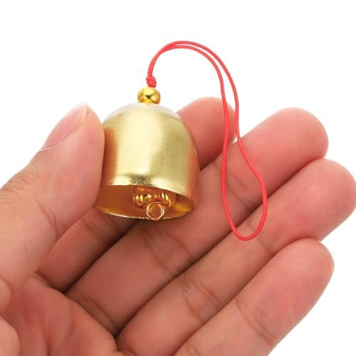 Wind Chime, Hanging Bells Temple Bells, Gold Red view 4