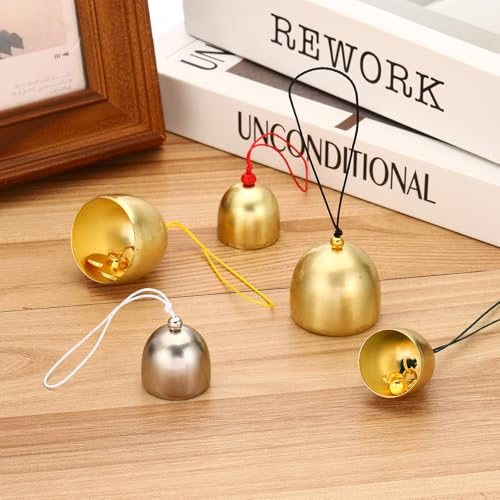 Wind Chime, Hanging Bells Temple Bells, Gold Red view 5