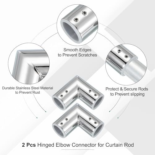 Window Corner Curtain Rod Connector view 3