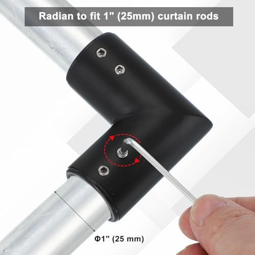 Window Corner Curtain Rod Connector view 4