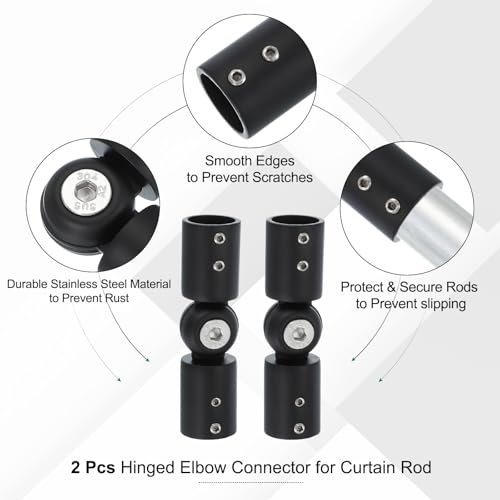 Window Corner Curtain Rod Connector view 3