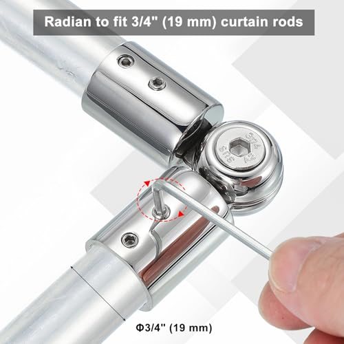 Window Corner Curtain Rod Connector view 4
