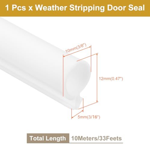Window Weather Stripping Door Seal, 3/8" Wide Bulb Bubble Kerf Mount view 2