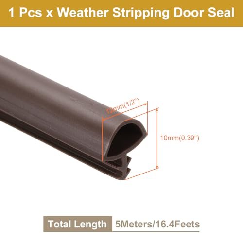Window Weather Stripping Door Seal, Brown) view 2