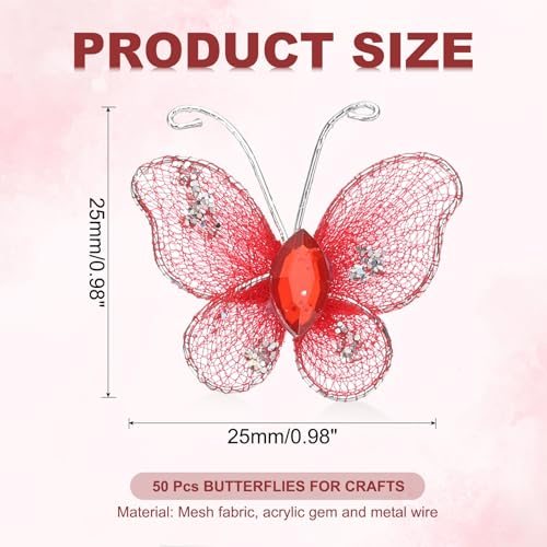 Wire Glitter Organzafor Crafts DIY Home Decor Clothing Wedding Decoration view 2