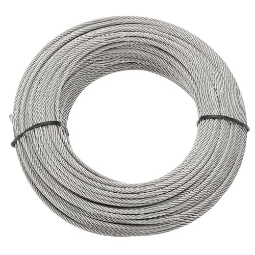 Wire Rope 100 ft, 304 Stainless Steel Cable 7x7 Strands — PATIKIL