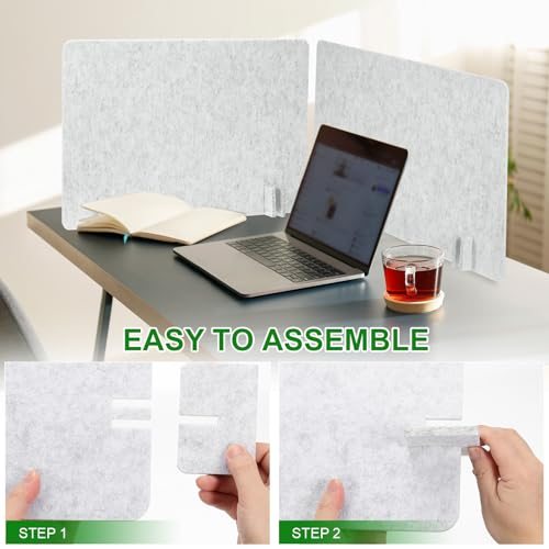 with 4Pcs Support Feet, Desk Privacy Panel Freestanding Noise Reducing view 4