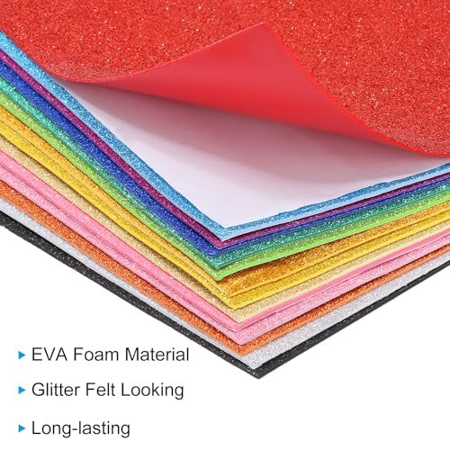 with Back Adhesive Sparkle EVA Glitter Felt view 3