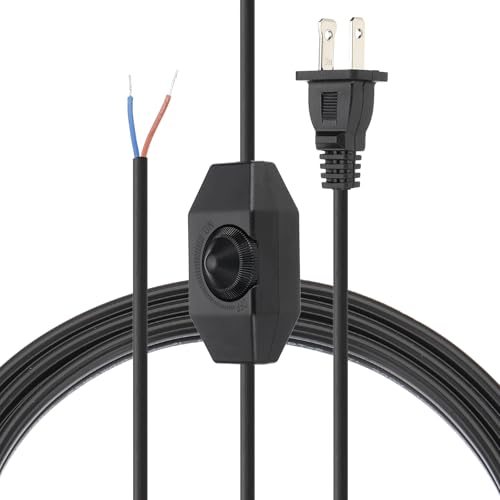 with Full Range Rotary Lamp Switch Stripped Ends Ready — PATIKIL
