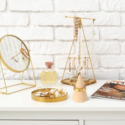 Wood Cone Ring Holder, 16Pcs Wooden Finger Jewelry Ring Display Stand view 5