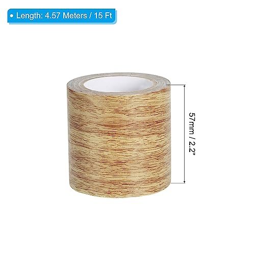 Wood Grain Repair Tape 2.2" X15', Self Adhesive Realistic, Brown Oak view 2