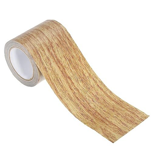 Wood Grain Repair Tape 2.2" X15', Self Adhesive Realistic, Brown Oak — PATIKIL