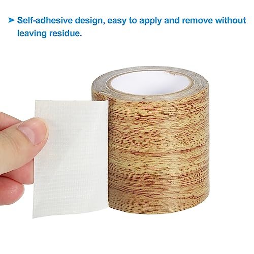 Wood Grain Repair Tape 2.2" X30', Self Adhesive Realistic Textured Repair view 4