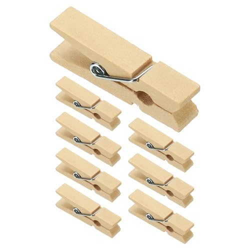Wooden Colored Clothes Pins 1.4" Colorful Wooden Clothes Clips 50Pc, Mini — PATIKIL
