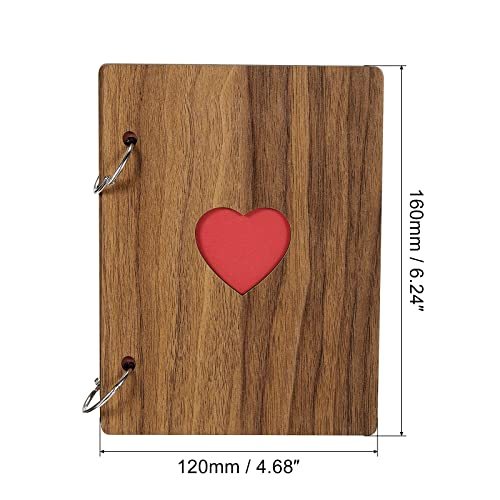 Wooden Scrapbook Album 6x4" Scrapbook Photo Album Guest Book, DIY Memory view 2