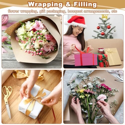 Wrapping Paper, 12" x 300"(25') 70 GSM Craft Paper Roll Kraft Packing view 4